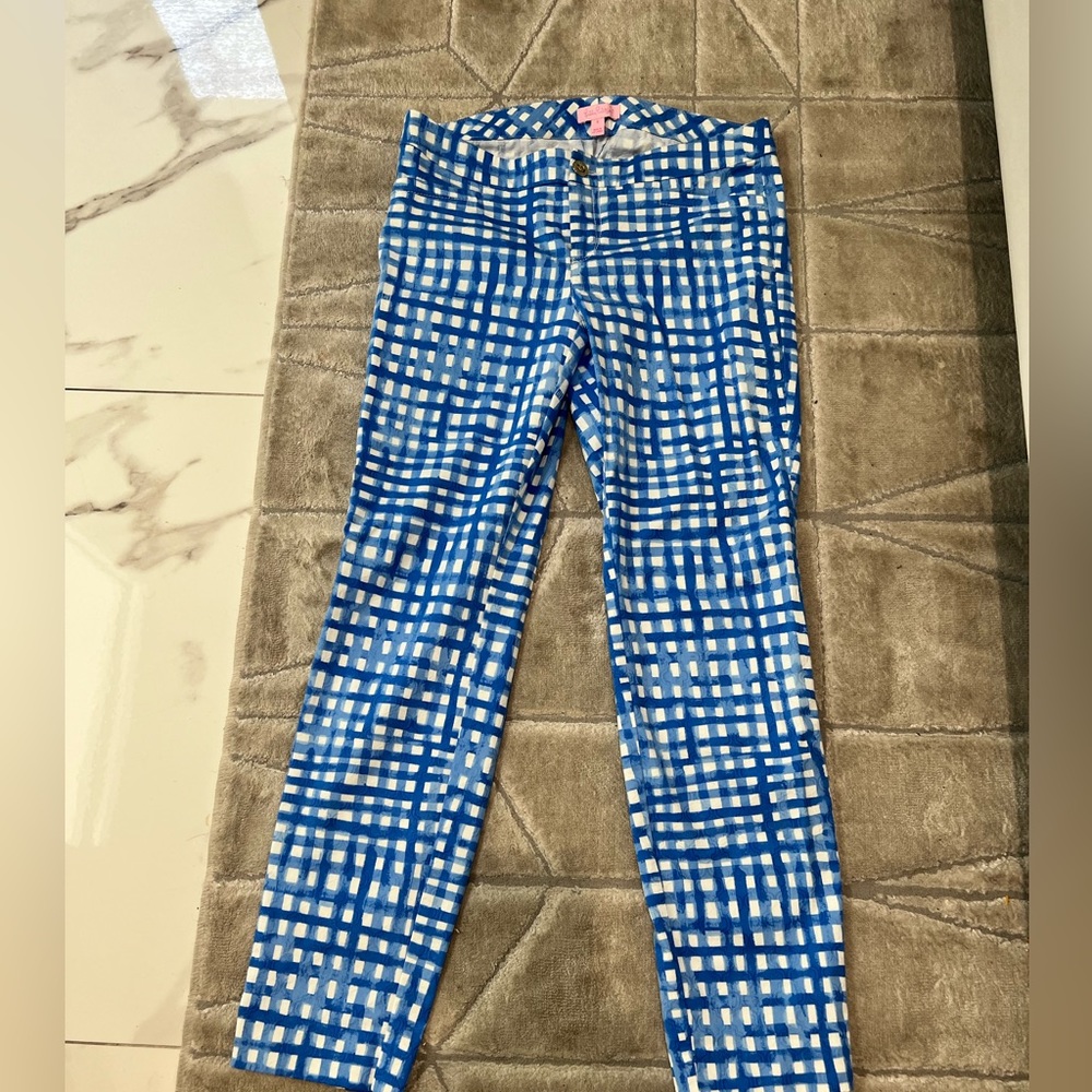Lilly Pulitzer NWT Blue Check Pants